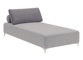 Coaster Upholstered Accent Chaise with Removable Pillow Grey Model 509060